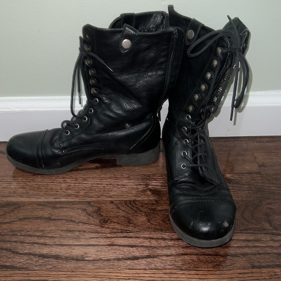 Black Combat Boots - Picture 2 of 8